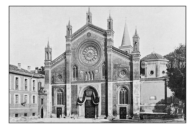 意大利古董点印照片:米兰，Chiesa di San Marco